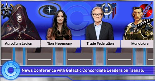 News Conference with Galactic Concordiate Leaders on Taanab